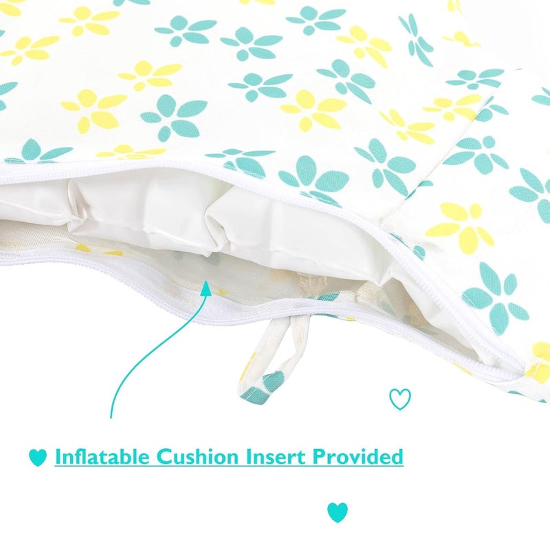 DADOUMAN Inflatable Supporting Cushion for IKEA High Chair, Baby High Chair Cushion with Colorful Printing, Inflatable Cushion Included (Leaves) - Image 3